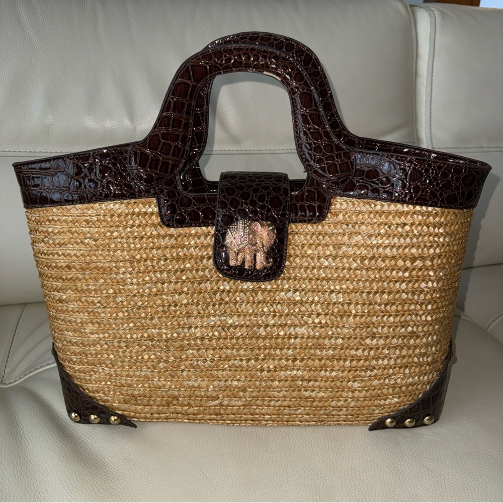 Lilly Pulitzer Lace Ivy Straw Tote Bag - Picture 16 of 17